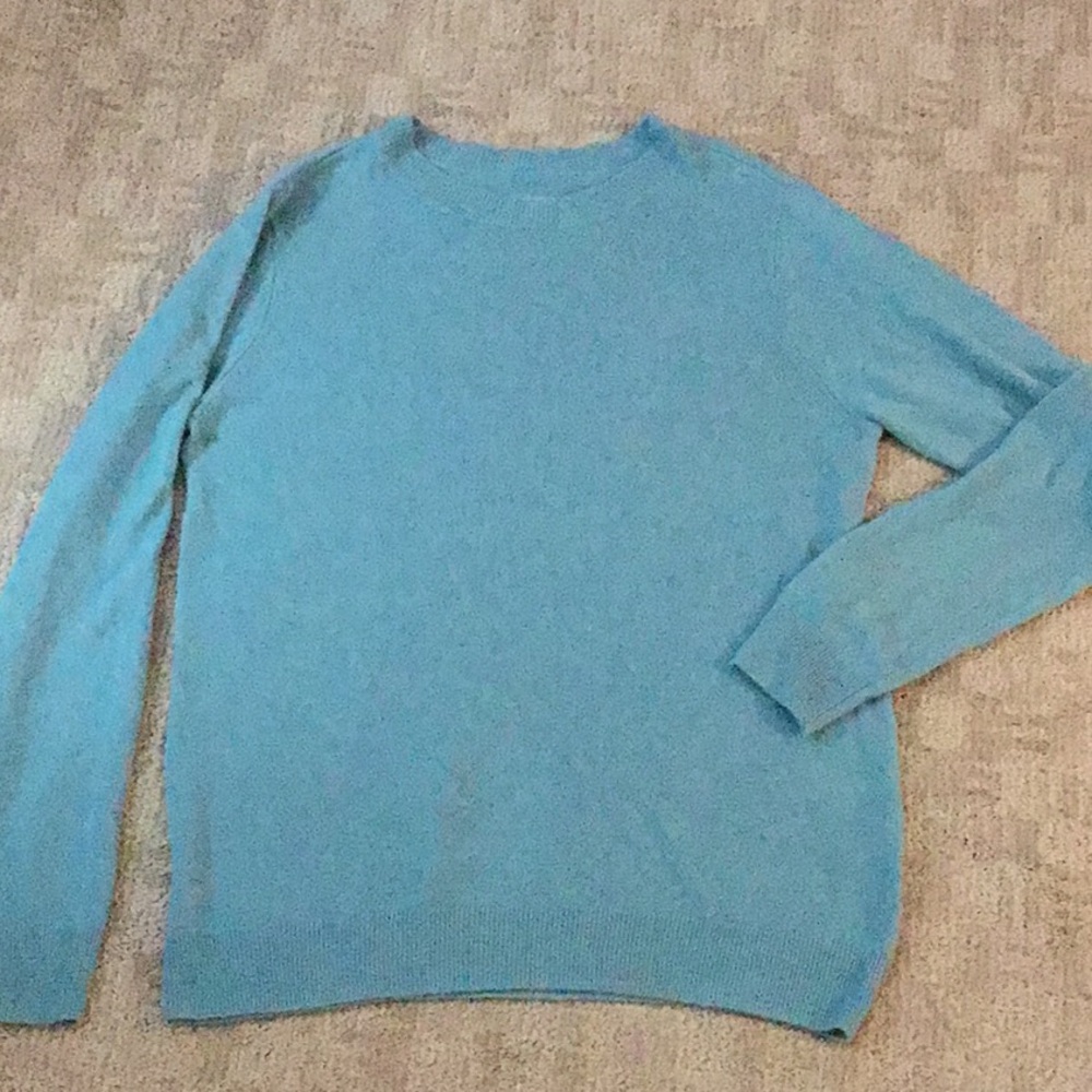 Elisabeth Williams Soft Teal color Sweater size Lg